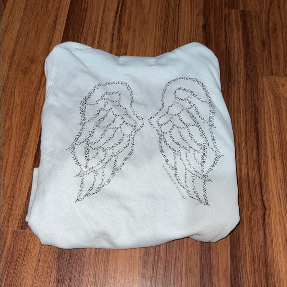 White Hoodie with Angel Wings Design